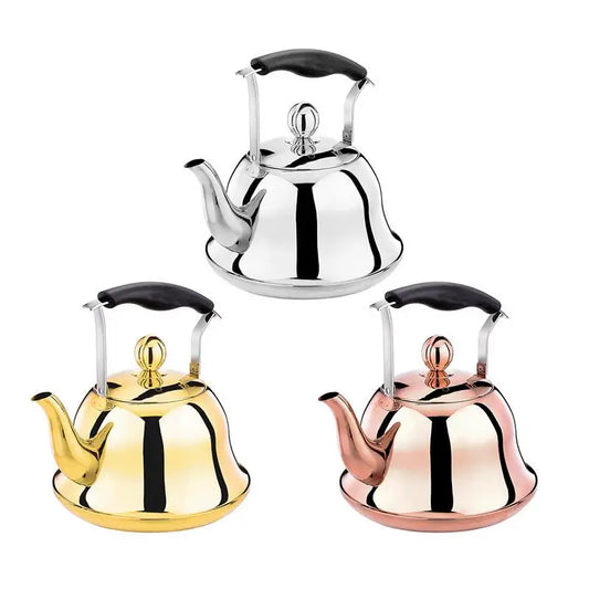 2L Whistling Kettle For Gas Stove Induction Cooker Stainless Steel Whistling Kettle Tea Kettle Water Bottle Coffee Tea Pot