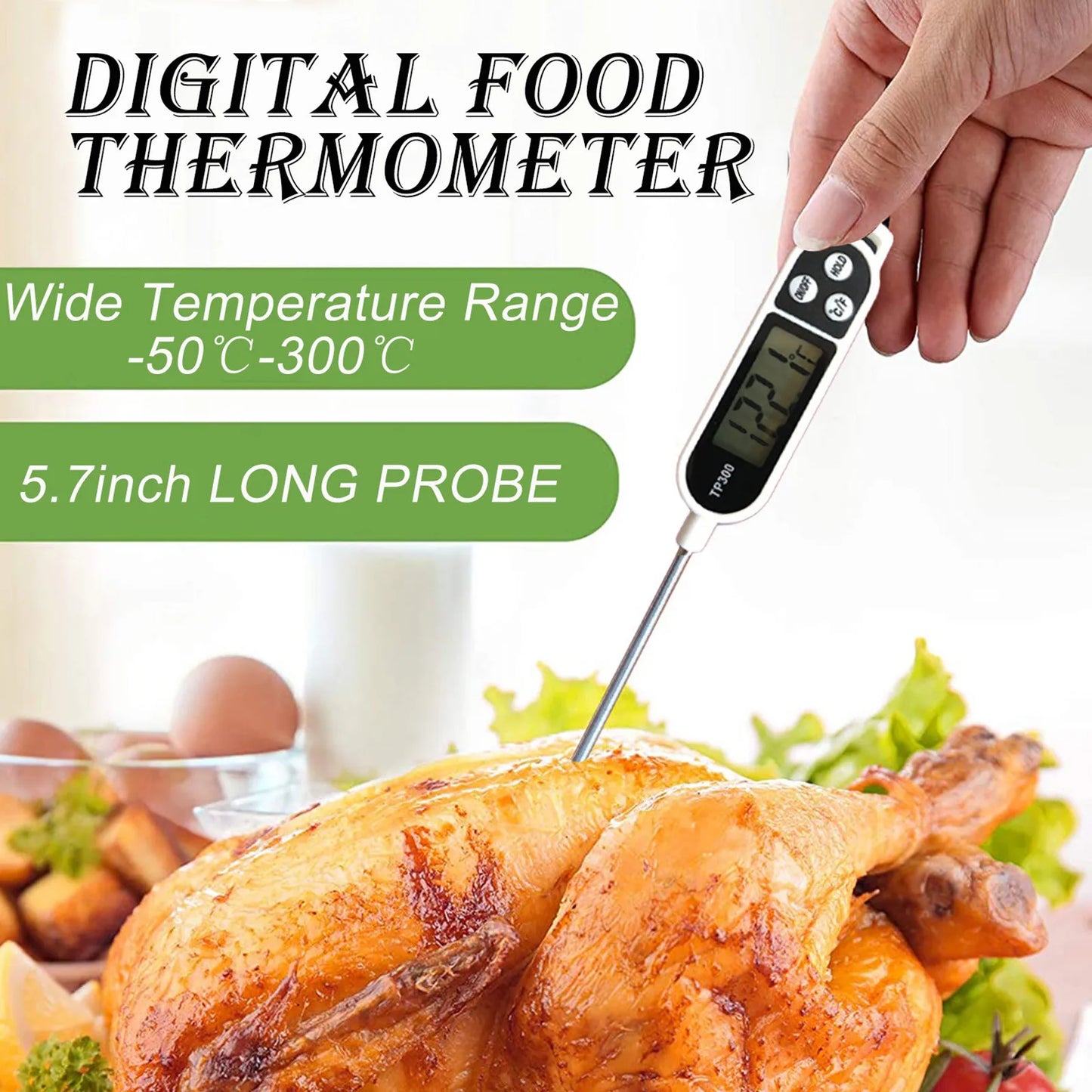 Digital Meat Thermometer Barbecue Grill Food Thermometer for Milk Water Smoker BBQ Accessories Probe Kitchen Cooking Thermometer