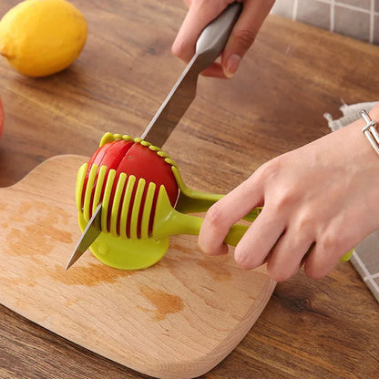 1PCS Green Kitchen Handheld Orange Lemon Slicer Tomato Cutting Clip Fruit Slicer Onion Slicer KitchenItem Cutter Accessorie