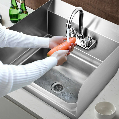 Stainless Steel Sink NSF Wall Mount Hand Washing Sink Side Splash United States