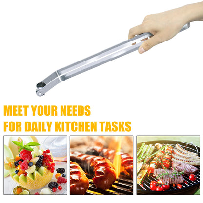 Metal Tongs for Cooking, Extra Long Grill Tongs for Outdoor Grill, BBQ Tongs for Grill, BBQ Sausage Turning Tongs Stainless Ste