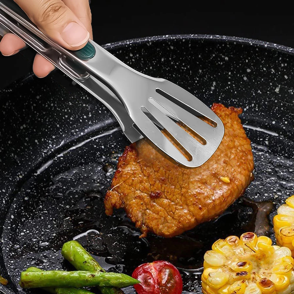 Barbecue Clip Stainless Steel Food Tongs Meat Salad Steak Chicken Noodle Food Serving Clip BBQ Cooking Tongs Kitchen Utensils