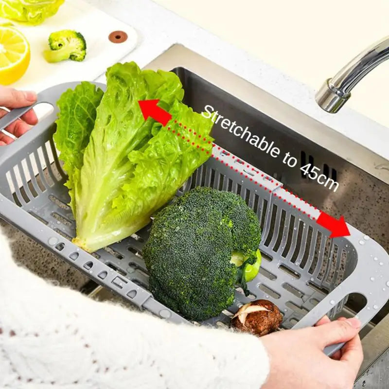 Drain Basket Dish Rack Kitchen Organizer Household Vegetable Washing Basin Storage Rack For Bowl Chopsticks Organizer Gadgets