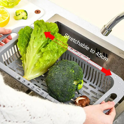 Drain Basket Dish Rack Kitchen Organizer Household Vegetable Washing Basin Storage Rack For Bowl Chopsticks Organizer Gadgets