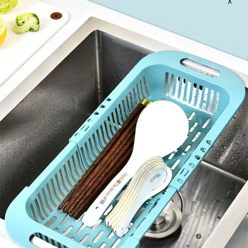 Drain Basket Dish Rack Kitchen Organizer Household Vegetable Washing Basin Storage Rack For Bowl Chopsticks Organizer Gadgets