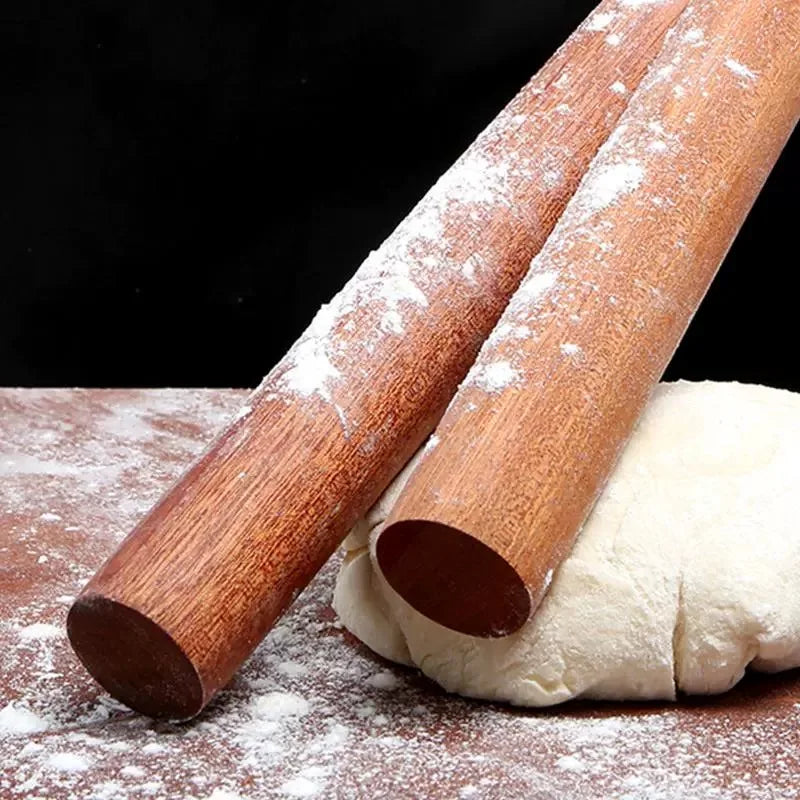 Household Baking Accessories: Solid Wood Rolling Pin, Dumpling Skin Special Large-sized Extended Dough Stick Dough Roller