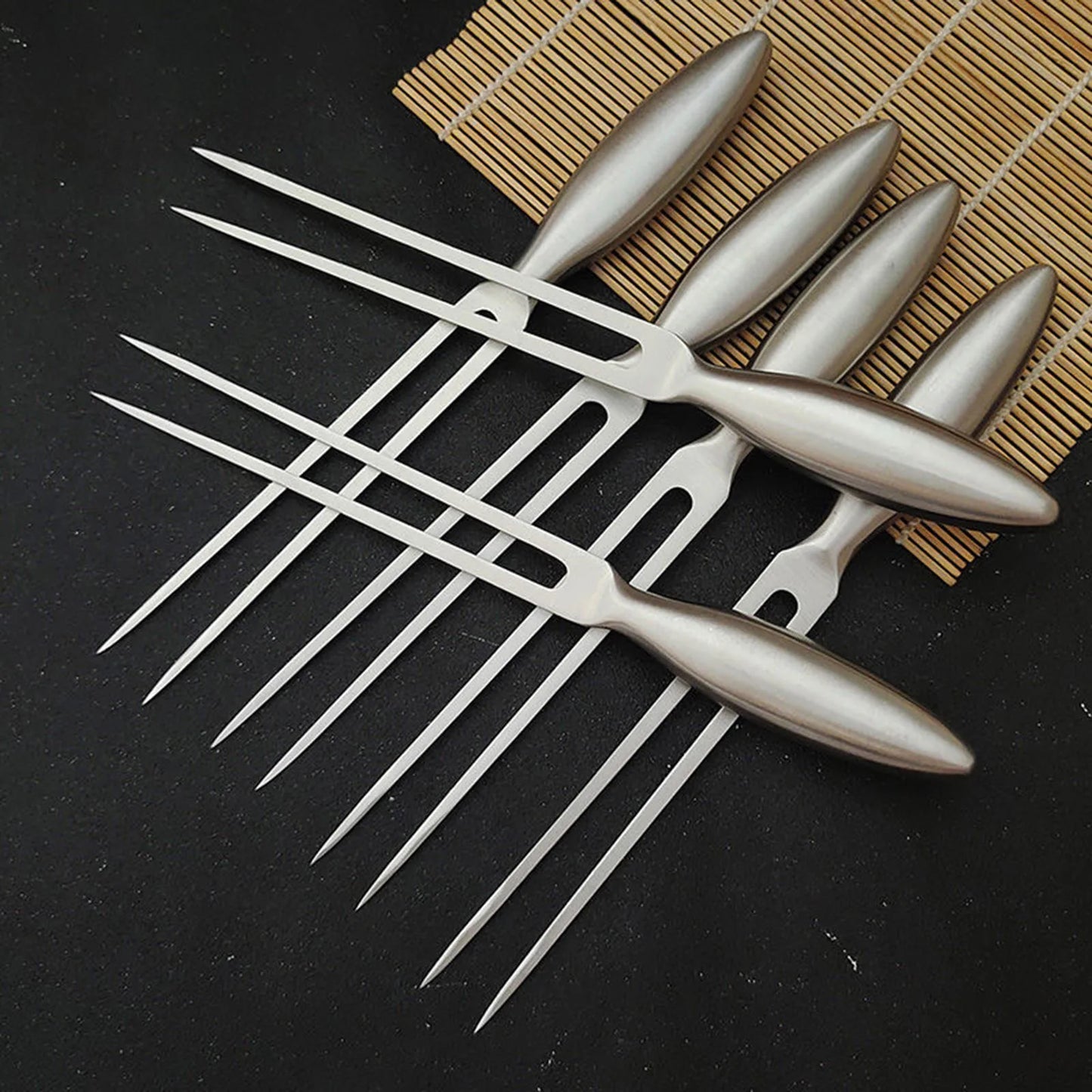 29cm BBQ Fork Tableware Set 304 Stainless Steel Carving Meet Fork Kitchen Dining For Barbecue