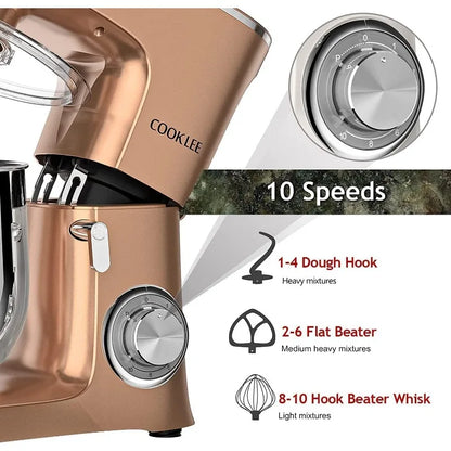 9.5 Qt. 660W 10-Speed Electric Kitchen Mixe