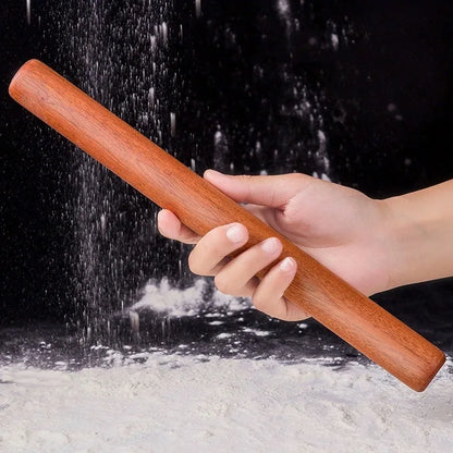 Household Baking Accessories: Solid Wood Rolling Pin, Dumpling Skin Special Large-sized Extended Dough Stick Dough Roller