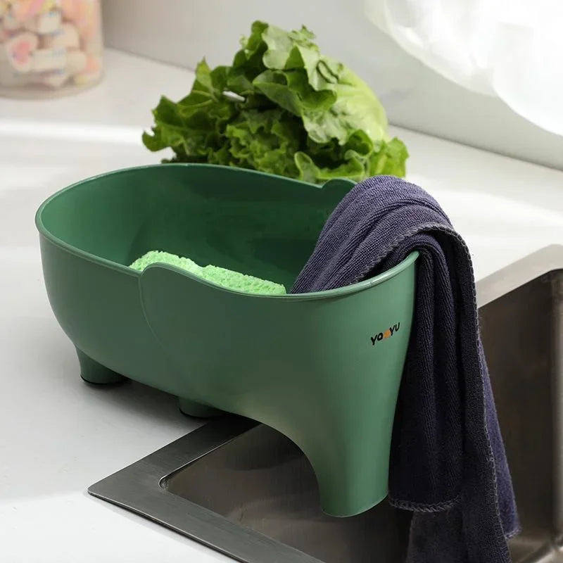 Kitchen Sink Drain Strainer Basket Leftover Garbage Filter Elephant Shape Hanging Vegetable Baskets Washing Drainer Storage Rack