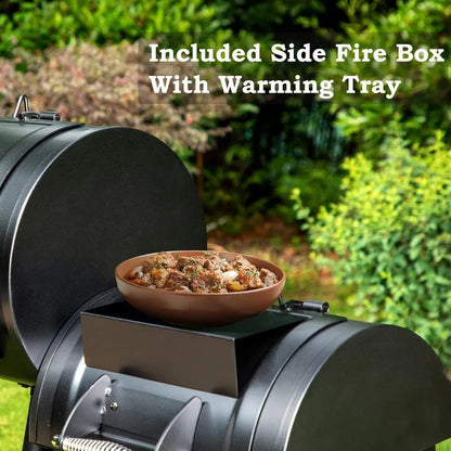 Heavy-Duty Charcoal Smoker Grills Extra Large Outdoor BBQ Gill with Offset Smoker, 941 SQ.IN. Cooking Area with Warming Tray