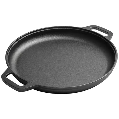 Cast Iron BBQ Camping Fry Pan with Dual Handles Non-Stick Steak Pork Chicken Cooking Pot Kitchen Cooking Pot Cookware Fry Pan