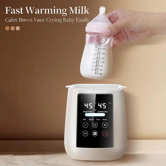 Baby Bottle Warmer 6 In 1 Automatic Baby Milk Warmer Baby Food Heater Safe & Fast Feeding Bottle Warmer For Breastmilk & Formula