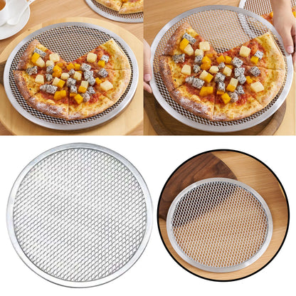 16 Inch BBQ Grill Netting Toast Bread Baking Tray Multi-Functional Barbecue Accessories Plate Non-Stick Pizza Pans