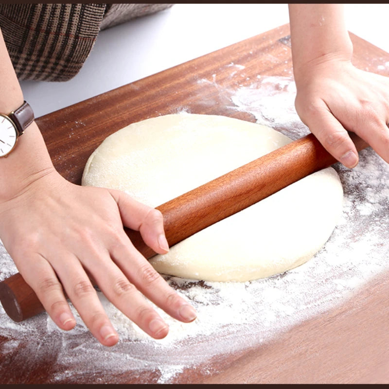 Household Baking Accessories: Solid Wood Rolling Pin, Dumpling Skin Special Large-sized Extended Dough Stick Dough Roller