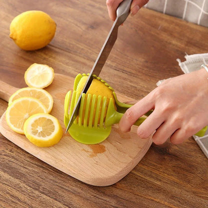 1PCS Green Kitchen Handheld Orange Lemon Slicer Tomato Cutting Clip Fruit Slicer Onion Slicer KitchenItem Cutter Accessorie