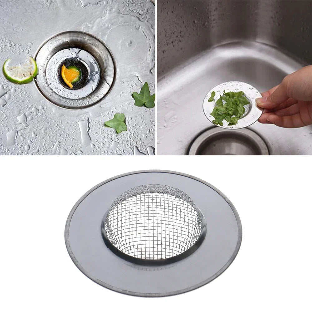 Stainless Steel Bathtub Hair Catcher Stopper Shower Drain Hole Filter Trap Kitchen Metal Sink Strainer Floor Drain