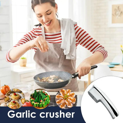 Garlic Press Kitchen Squeezer Ginger Masher Grinder Rustproof Garlic Crusher & Peeler Easy Garlic Press Mincer For Garlic Ginger