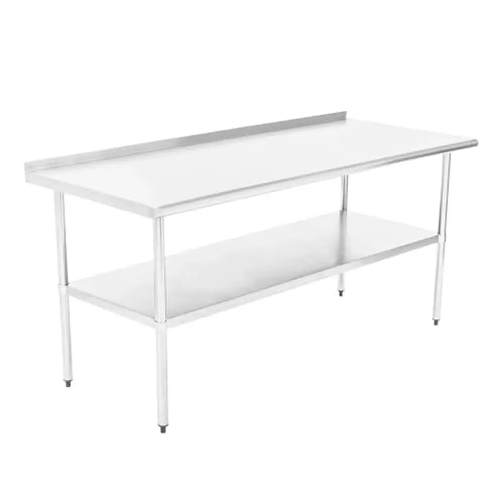 Stainless Steel NSF Certified Prep Work Table Restaurant Kitchen 72" x 30" Commercial Heavy-Duty User-Friendly Design 18-Gauge