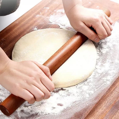 Household Baking Accessories: Solid Wood Rolling Pin, Dumpling Skin Special Large-sized Extended Dough Stick Dough Roller