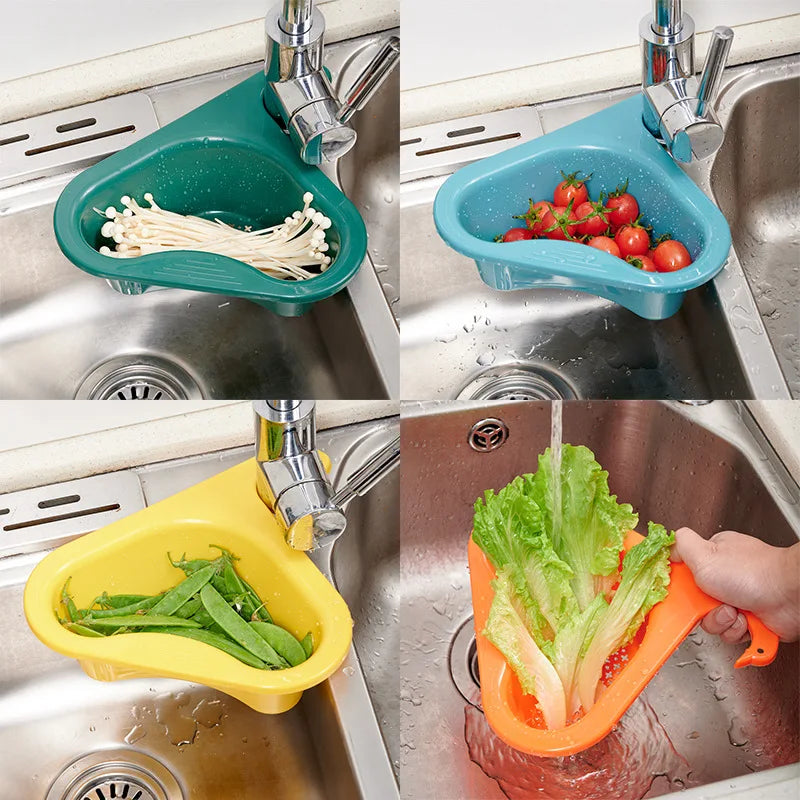 Swan Drain Basket General Fruit and Vegetable Basket Shelf Strainer Sink Kitchen Leftover Sink Multifunctional Drain Basket