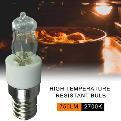 40/50W E14 Oven Light High Temperature Resistant Durable Halogen Bulb Lamp Dryer Microwave Bulb For Refrigerators Ovens Fans