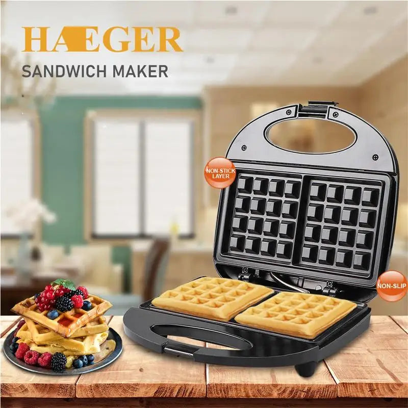 Electric 110v Waffle Maker 3 In 1 Grill Sandwich Cake Plate Cooking Kitchen Appliances Toaster Breakfast Heating Steak Machine