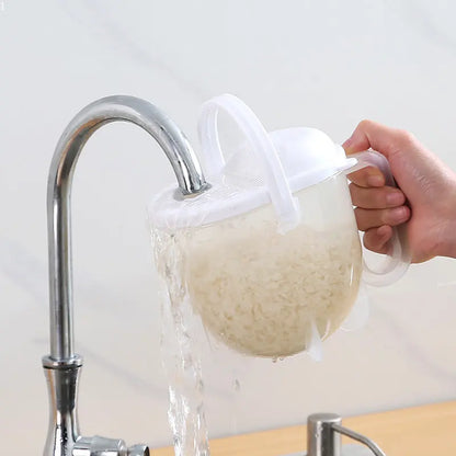 Automatic Quick Rice Washer Beans Cleaning Strainer No Hand Washing Cereals Washing Filter Rice Sieve Basket Kitchen Gadgets