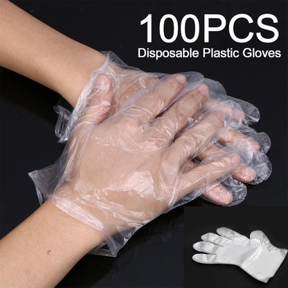 100PCS/Set Disposable Gloves Food Plastic Gloves Restaurant Kitchen BBQ Eco-Friendly Food Gloves Fruit Vegetable Gloves